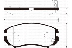 SP1202SNS_[581012HA10] колодки дисковые п Hyundai Elantra 1.6 для VW POLO (9N_) 1.2 2002-2007, код двигателя AWY,BMD, V см3 1198, кВт 40, л.с. 54, бензин, Sangsin brake SP1202