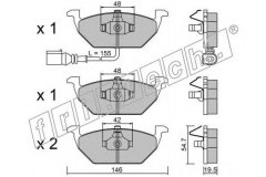 Комплект тормозных колодок, дисковый тормоз для VW POLO (9N_) 1.2 2007-2009, код двигателя BBM, V см3 1198, кВт 44, л.с. 60, бензин, fri.tech. 2202