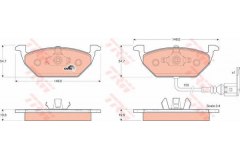 Колодки передние SKODA OCTAVIA (1U_, 1Z_), GOLF IV-VI, JETTA III-IV GDB1386 для VW POLO (9N_) 1.4 TDI 2001-2005, код двигателя AMF,BAY, V см3 1422, кВт 55, л.с. 75, Дизель, TRW/Lucas GDB1386