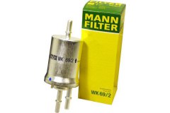 Фильтр топливный для VW POLO (6R, 6C, 61) 1.4 BiFuel 2010-2011, код двигателя CMAA, V см3 1390, кВт 60, л.с. 82, Бензин/автогаз (LPG), MANN-FILTER WK692