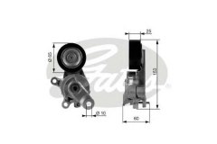 Ролик приводного ремня Audi. Seat. Skoda 1.4FSI-1.6FSI 16V 02 для VW POLO (6R, 6C, 61) 1.6 BiFuel 2011-, код двигателя CNKA, V см3 1598, кВт 60, л.с. 82, Бензин/автогаз (LPG), Gates T38209